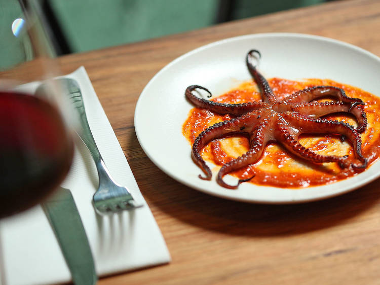 Baby octopus and ’ndjua at Osteria Ilaria, $8