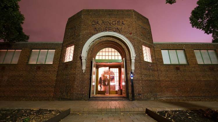 Grainger Museum at night