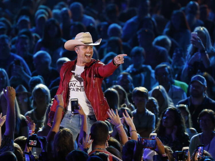 Dustin Lynch performs at Nissan Stadium on Friday, June 9 during the 2017 CMA Music Festival in downtown Nashville