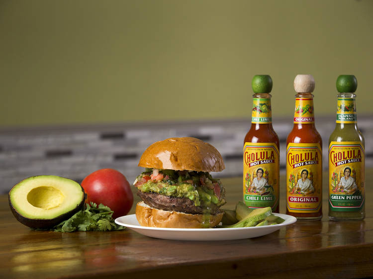 Make a Cholula Juicy Lucy P’unk Burger