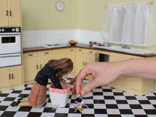 Dream Machines 2017 Hazelhurst Regional Gallery supplied image Jaki Middleton and David Lawrey 2017 This Isn’t Happening - kitchen scene Dream Machines 2017 Hazelhurst Regional Gallery supplied image Jaki Middleton and David Lawrey 2017 This Isn’t Happening - kitchen scene