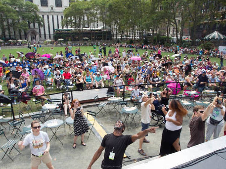 Watch your favorite Broadway stars perform in Bryant Park this summer