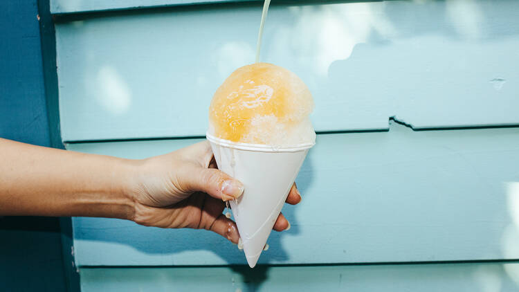 Boozy Snow Cone at Good Times at Davey Wayne's