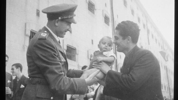 Visita de los familiares 1946