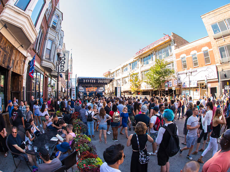 Party at a Chicago street festival