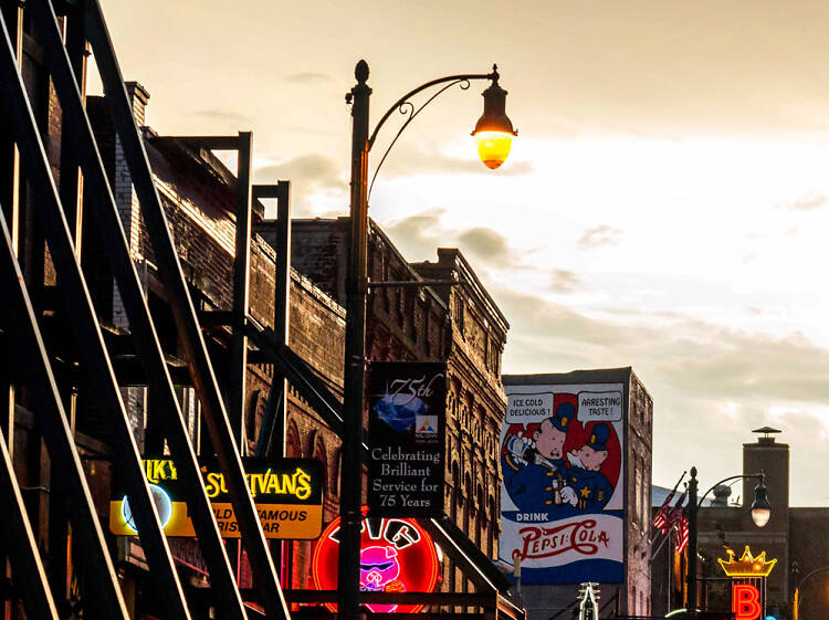 Beale Street at dusk Memphis