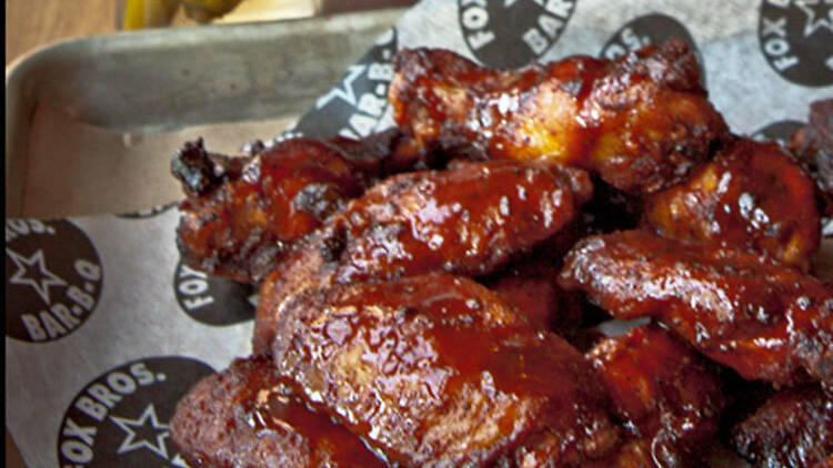 Smoked chicken wings at Fox Bros. Bar-B-Q in Atlanta, GA