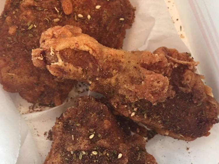 Twice-fried chicken wings at Federal Donuts