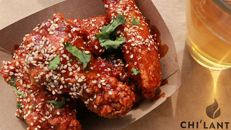 Korean fried chicken wings at Chi’lantro BBQ in Austin