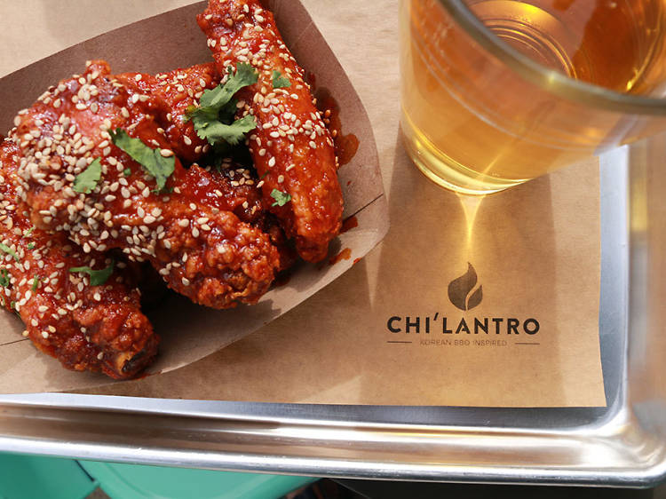Korean fried chicken wings at Chi’lantro BBQ in Austin