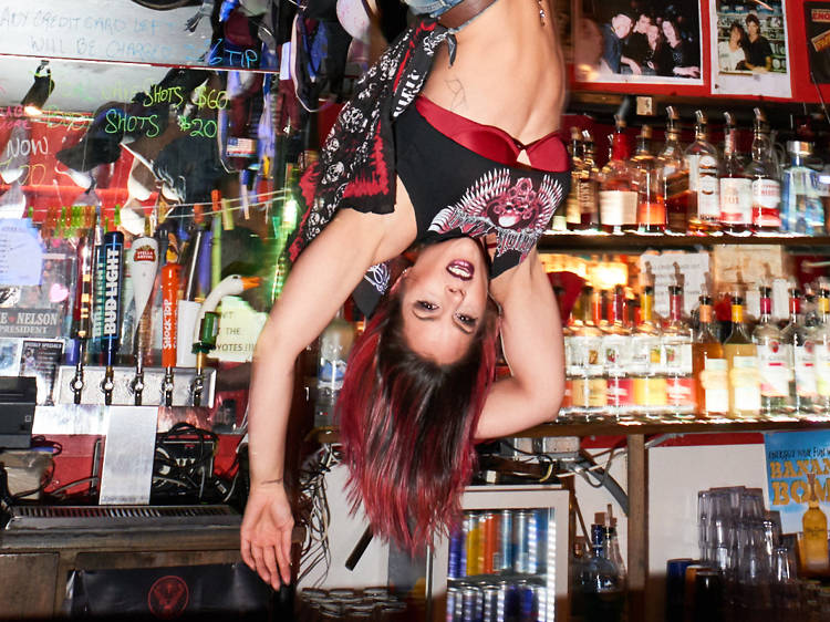 Personal trainer at TMPL Gym by day, Coyote Ugly dancer by night