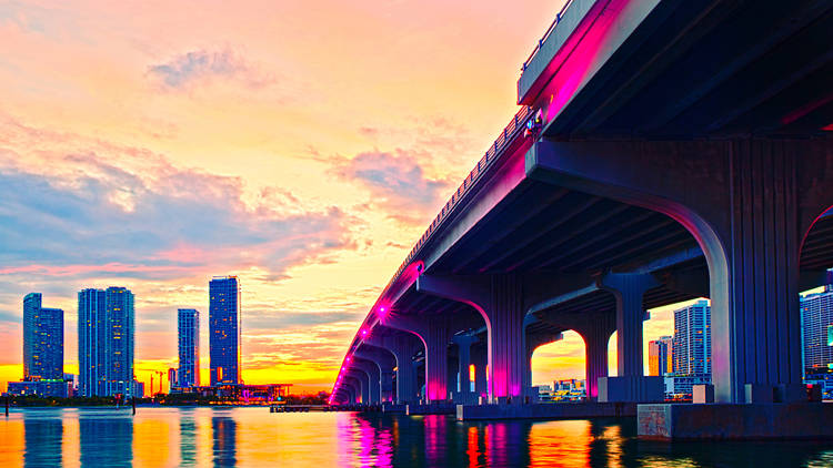 Downtown Miami bridge