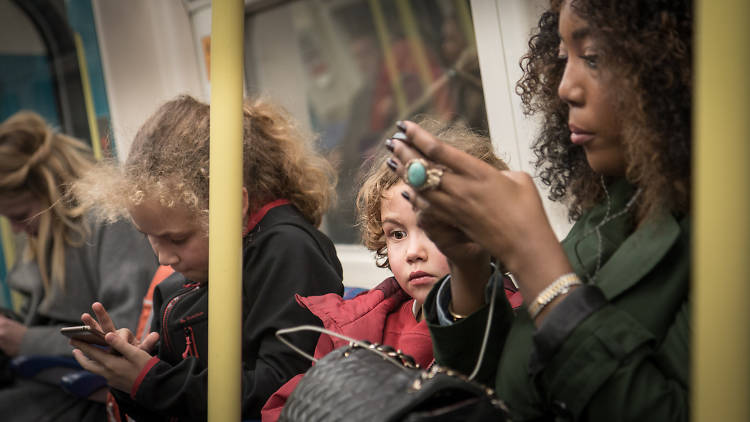 Phones on the tube