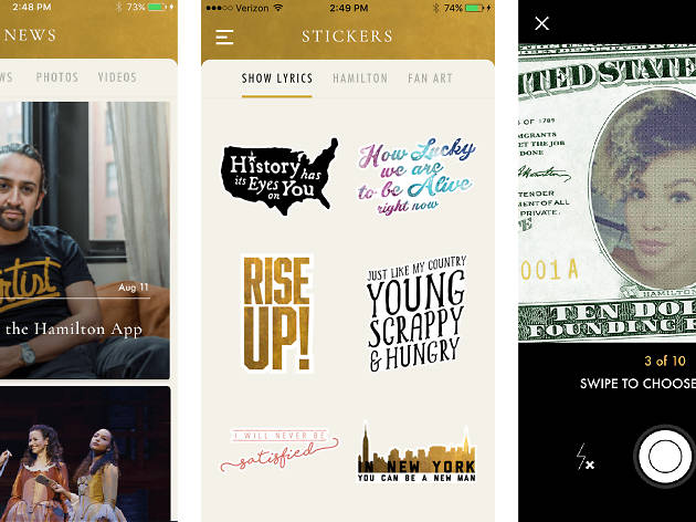 'Hamilton' just launched a mobile app with ticket lottery, emojis and camera filters