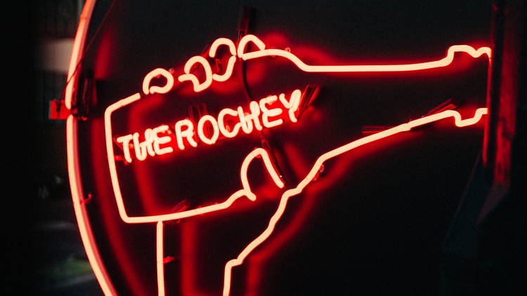 The Rochester Hotel neon signage