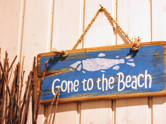 Gone to the beach sign Gone to the beach sign