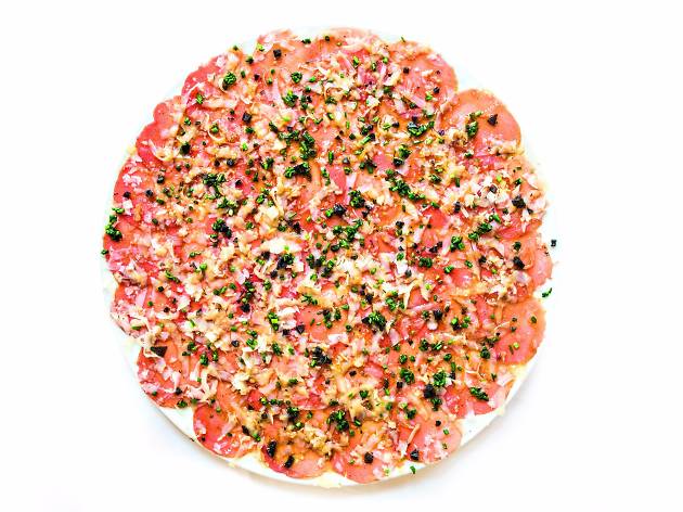 Carpaccio de lombo de veado Carpaccio de lombo de veado