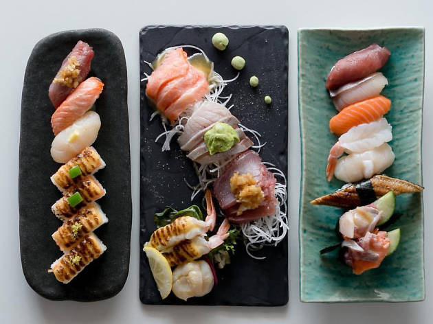 The Modern Eatery sushi Plates of sushi