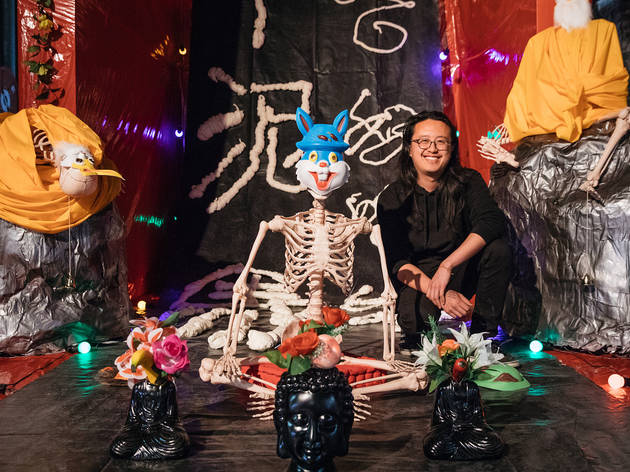 Sydney Contemporary art fair 2017 Carriageworks Sep 6 installation view 02 feat Jason Phu 2017 love in all its facets exists in hell chlamydia, gonorrhea and syphilis ring my bell (c) Time Out Sydney photographer credit Daniel Boud Sydney Contemporary art fair 2017 Carriageworks Sep 6 installation view 02 feat Jason Phu 2017 love in all its facets exists in hell chlamydia, gonorrhea and syphilis ring my bell (c) Time Out Sydney photographer credit Daniel Boud