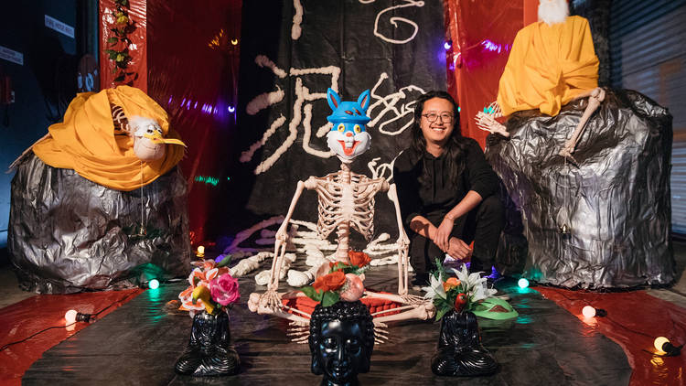 Sydney Contemporary art fair 2017 Carriageworks Sep 6 installation view 02 feat Jason Phu 2017 love in all its facets exists in hell chlamydia, gonorrhea and syphilis ring my bell (c) Time Out Sydney photographer credit Daniel Boud