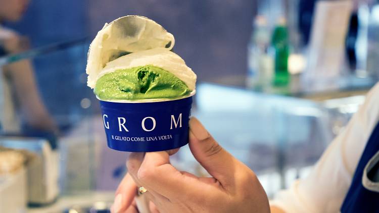 grom green tea gelato