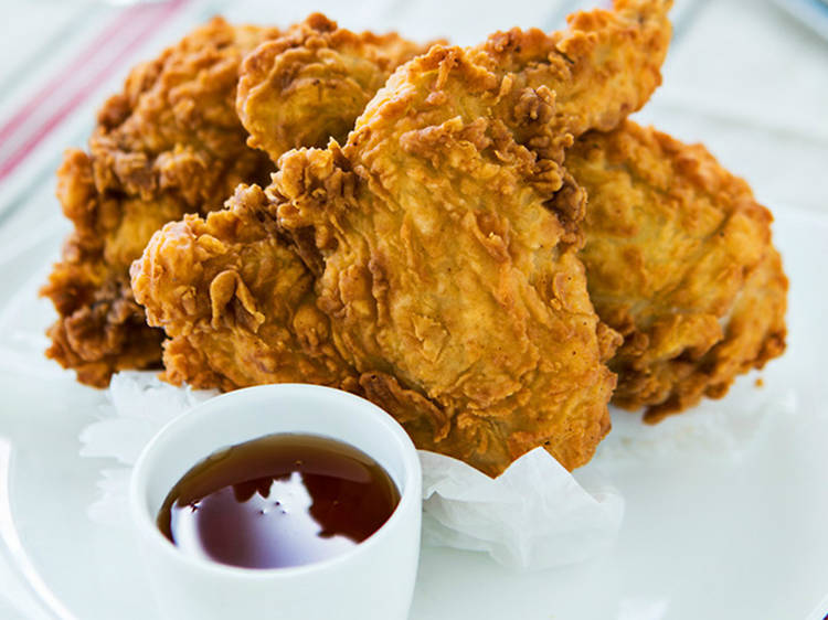 Michy's fried chicken sandwich at Sweet Liberty