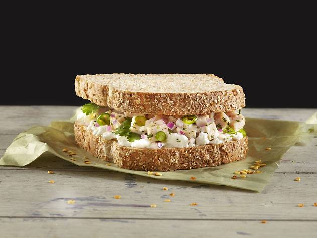sándwich de pescado Bimbo sándwich de pescado Bimbo
