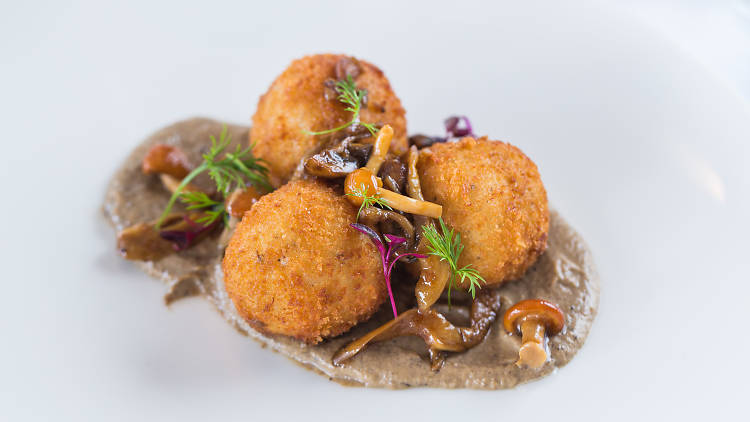 Truffle and Taleggio arancini at Il Centro, $19