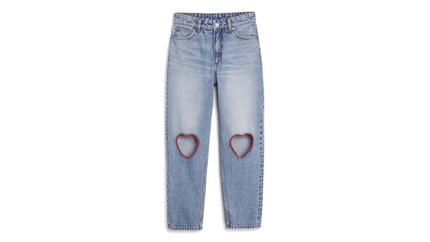 monki cut out heart jeans