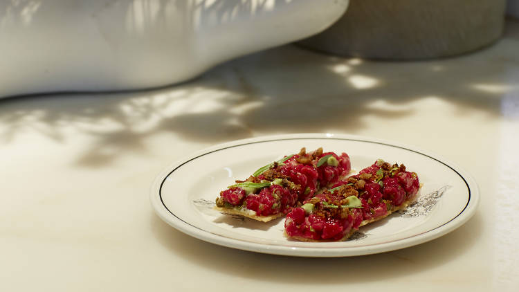 Beef tartare and tarragon toast at Cumulus Inc, $6