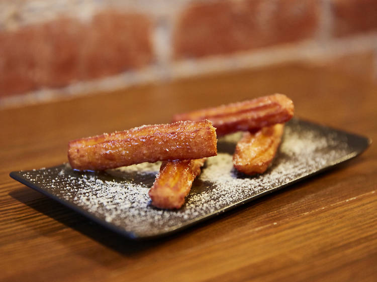 Goat’s cheese churros with truffle honey at Estelle Bistro, $14