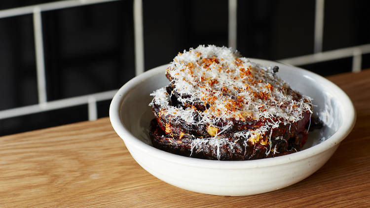 Slow roasted red cabbage, prune, parmesan and red apple at the Town Mouse, $16