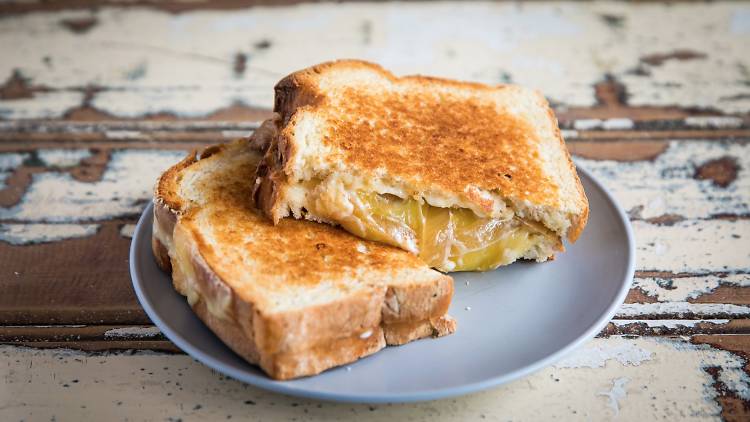 Cheezy E Toastie at Mug Life, $10