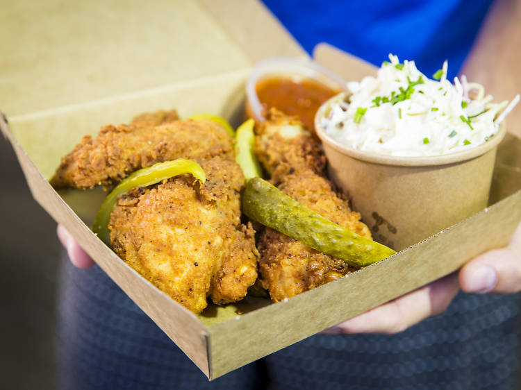 Fried chicken meal at Thirsty Bird, $14