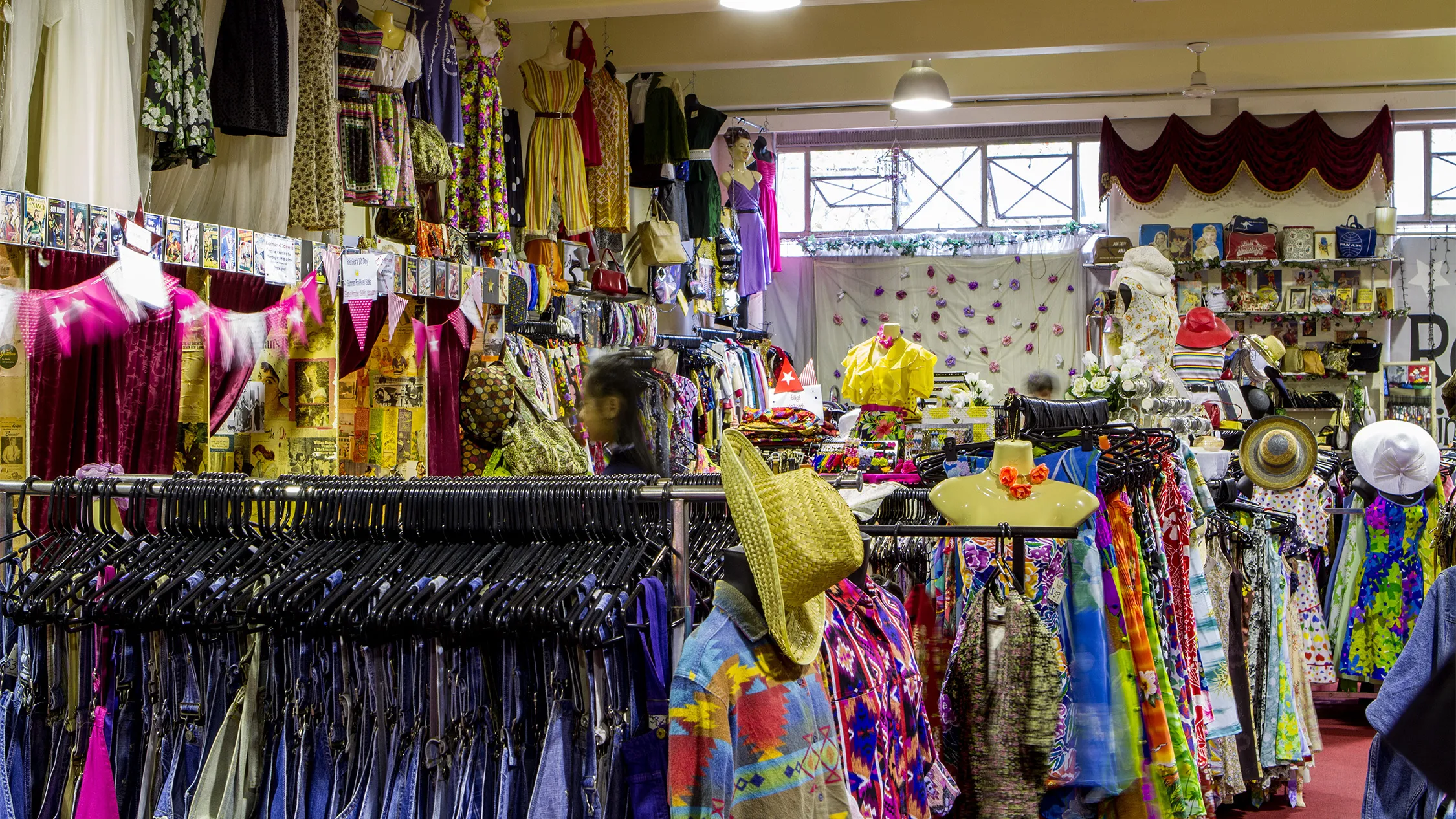 Vibrant clothes racks