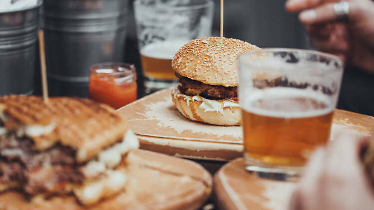 Have a beer, burger and boogie at Meats & Beats