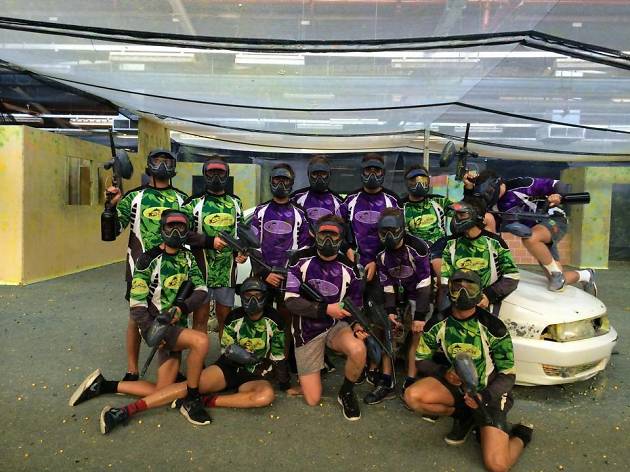 Spitfire paintball Group of paintballers