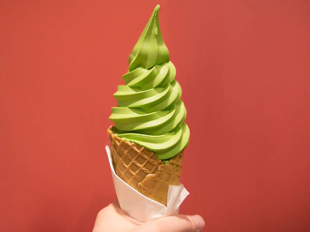 Green tea soft serve Chanoma Green tea soft serve Chanoma