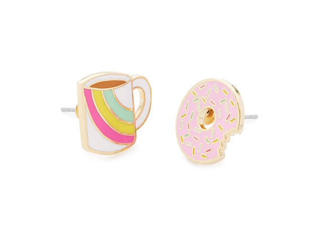 Coffee and Donut Earrings from Uncommon Goods Coffee and Donut Earrings from Uncommon Goods