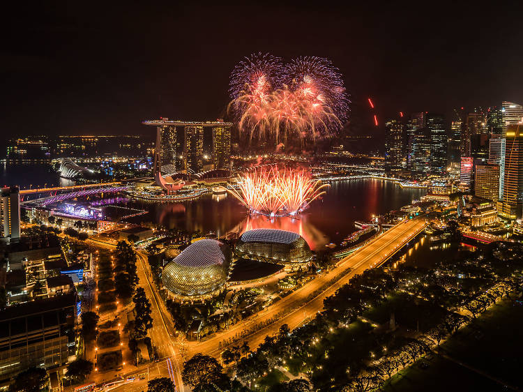 Front-row fireworks viewing experience