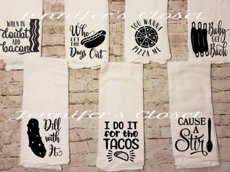 Personalized Kitchen Towels for a Wannabe Cooking Show Host