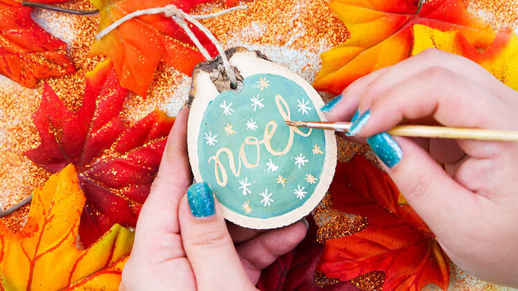 DIY Wooden Holiday Ornaments at CraftJam