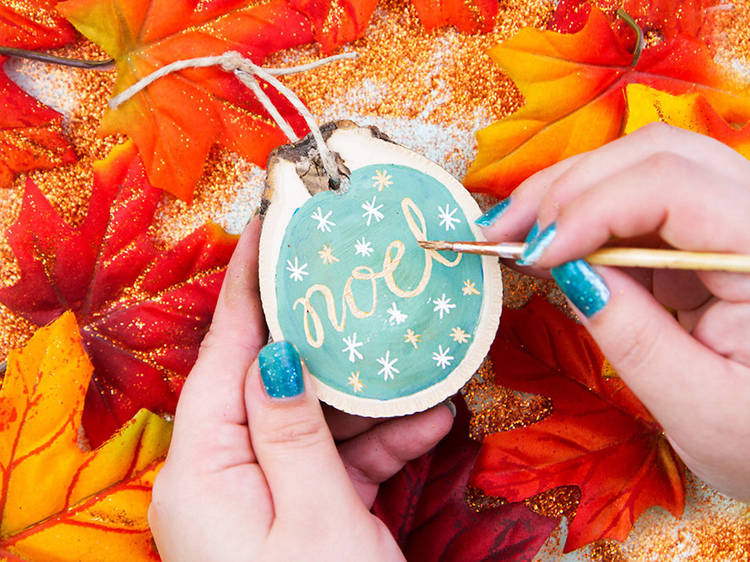 DIY Wooden Holiday Ornaments at CraftJam