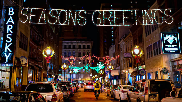 Holiday Lights on Jewelers Row