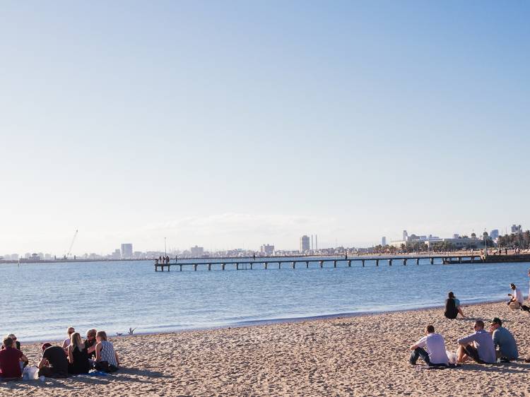 Skydive over St Kilda Beach