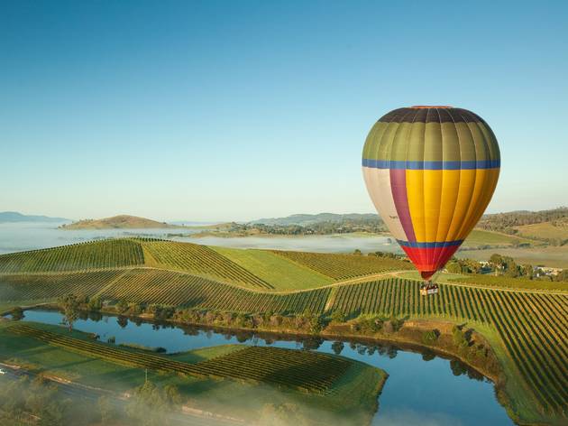 Hot air balloon over Yarra Valley Hot air balloon over Yarra Valley
