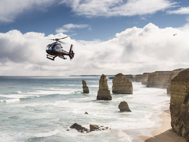 Helicopter ride over the 12 Apostles