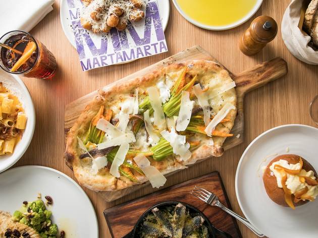 Food spread at Marta