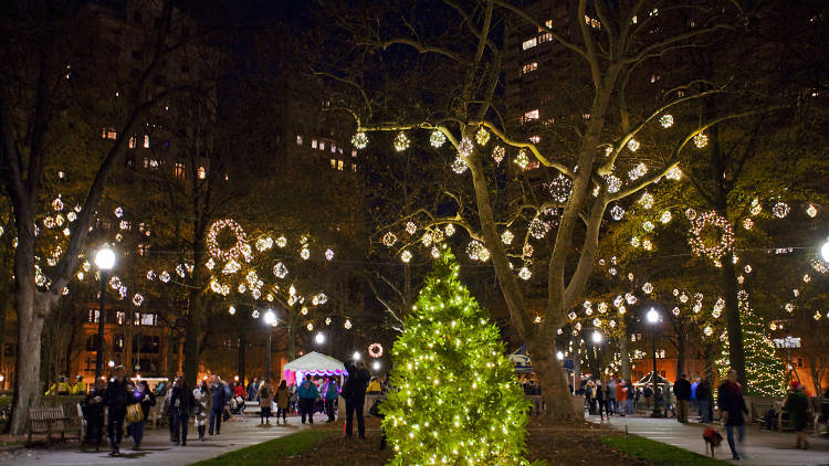 Rittenhouse Square Christmas Tree and Holiday Lights