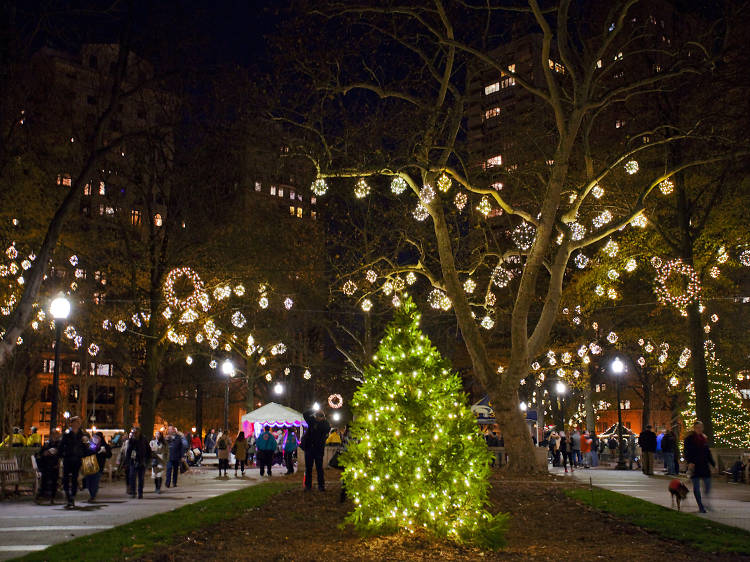 Rittenhouse Square Christmas Tree and Holiday Lights